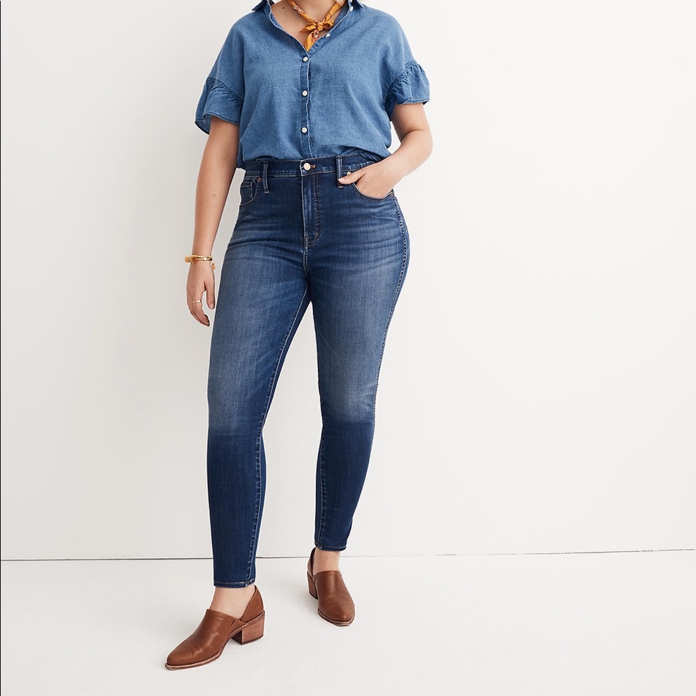 MADEWELL 10"‎ High-Rise Skinny Jeans in Danny Wash